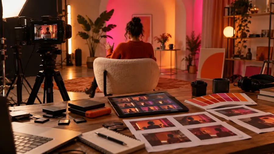 Illustrative video source image before a planned edit